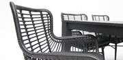 Dallas Astrid 7pc Dining Setting - Black